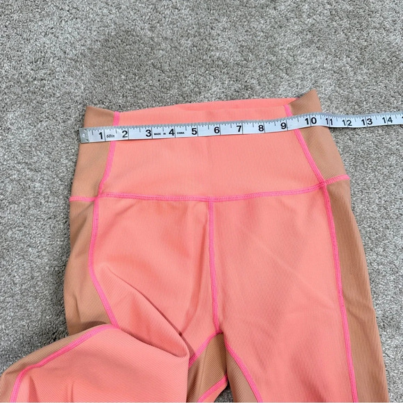 Wilo The Label Rib Contrast 7/8 Leggings Pink Peach Size S - Picture 12 of 14